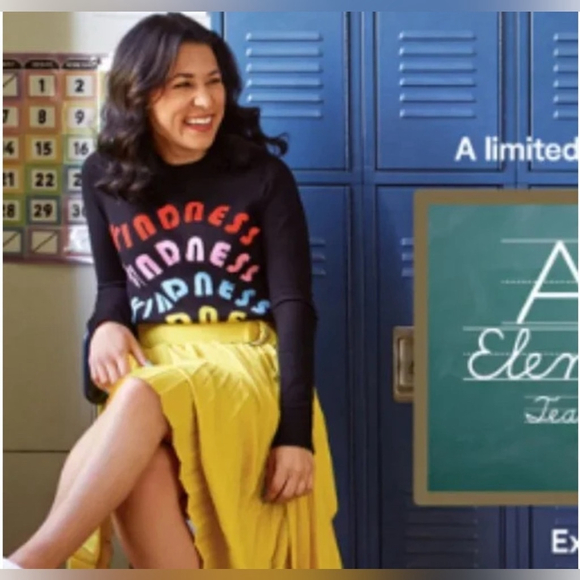 NEW Abbott Elementary Mid Rise Belted Midi Pleated Skirt 3X $54 - Picture 2 of 4